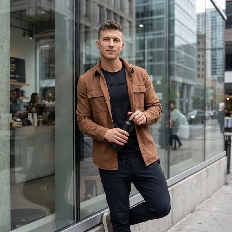 Pemme street-to-gym athletic overshirt