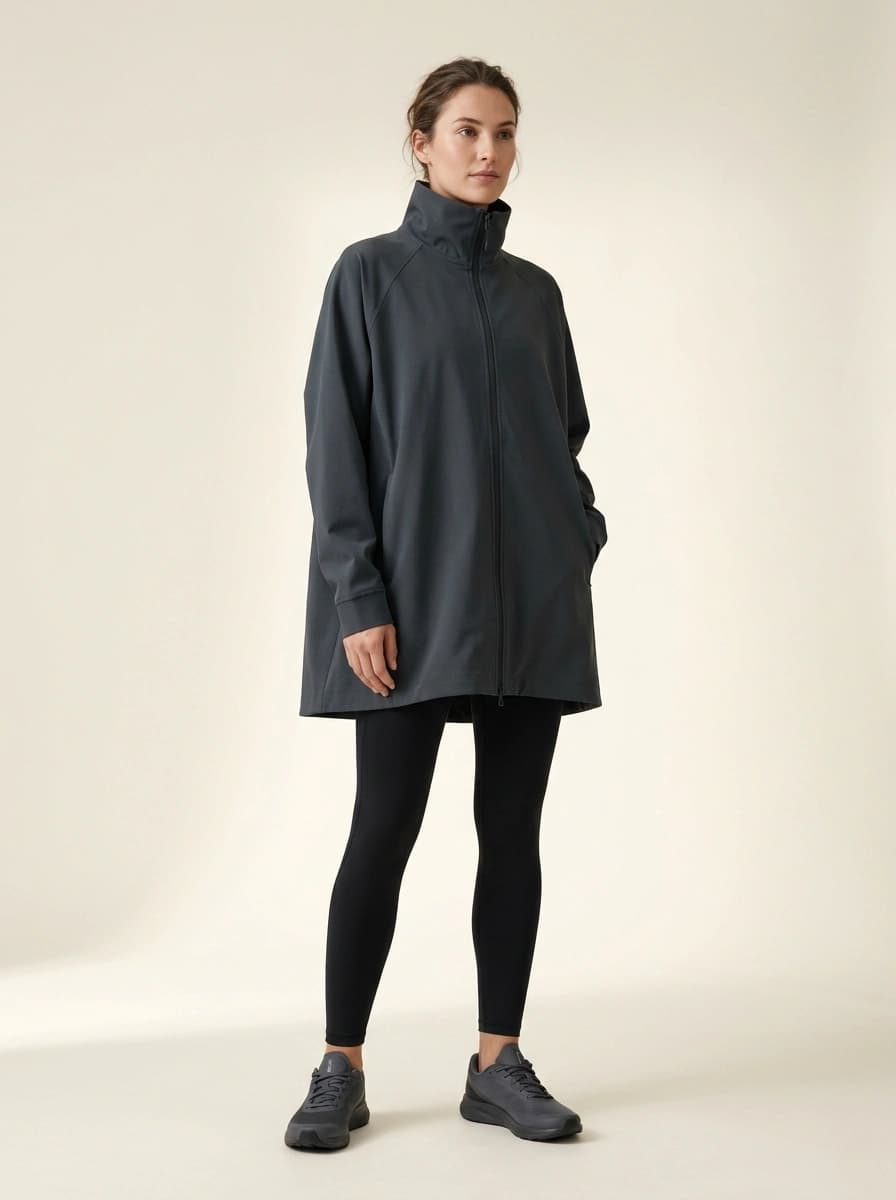 Pemme Modest Gym Jacket Full Architectural Silhouette